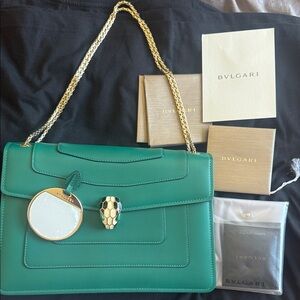 Bulgari Serpenti Green Shoulder Bag